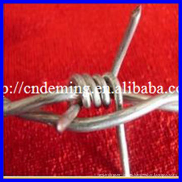 Alambre de hierro metal precio del alambre de púas por tonelada o metro o kg Pvc o alambre de aluminio maquinilla de afeitar unidad de peso